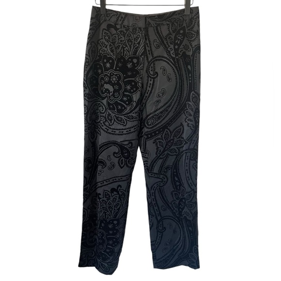Lafayette 148 Black Wool Jacquard Pants - Picture 1 of 7